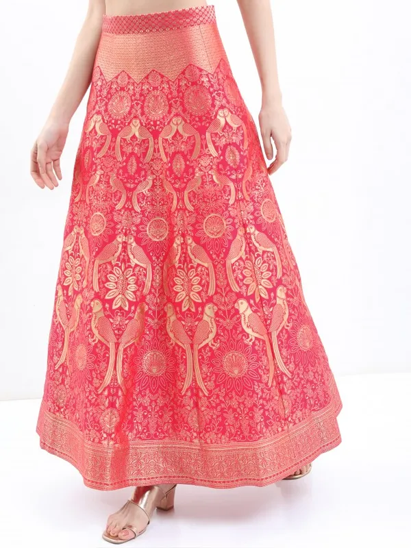 Ketch Women Pink Printed Kurta Sets