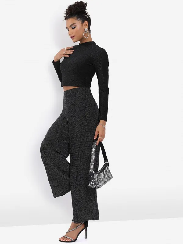  Tokyo Talkies Women Black Printed Regular Tops