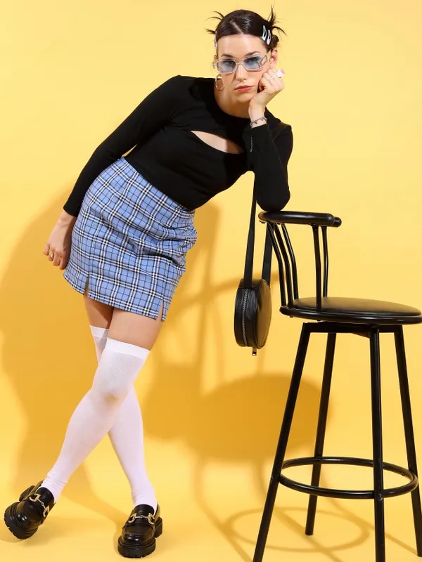  Tokyo Talkies Women Black Solid Fitted Tops