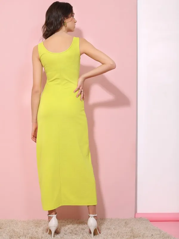  Tokyo Talkies Women Green Solid Maxi Dresses