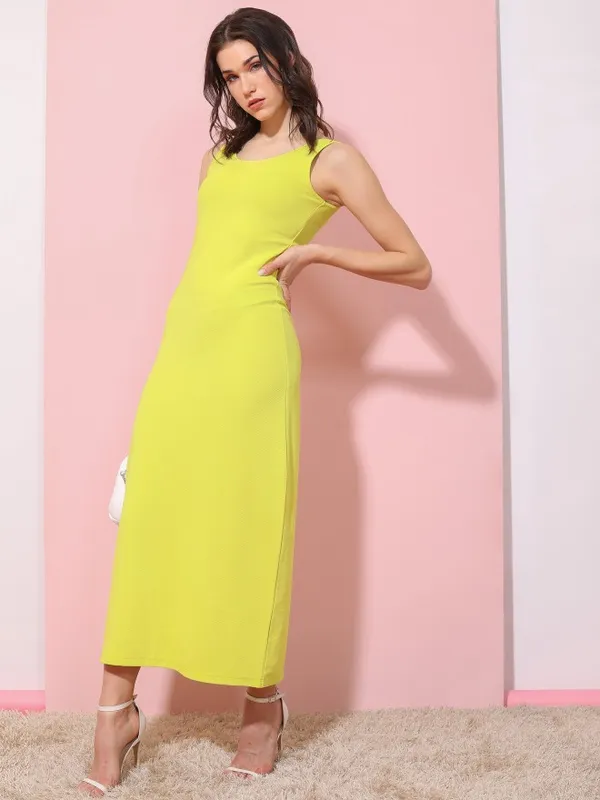  Tokyo Talkies Women Green Solid Maxi Dresses