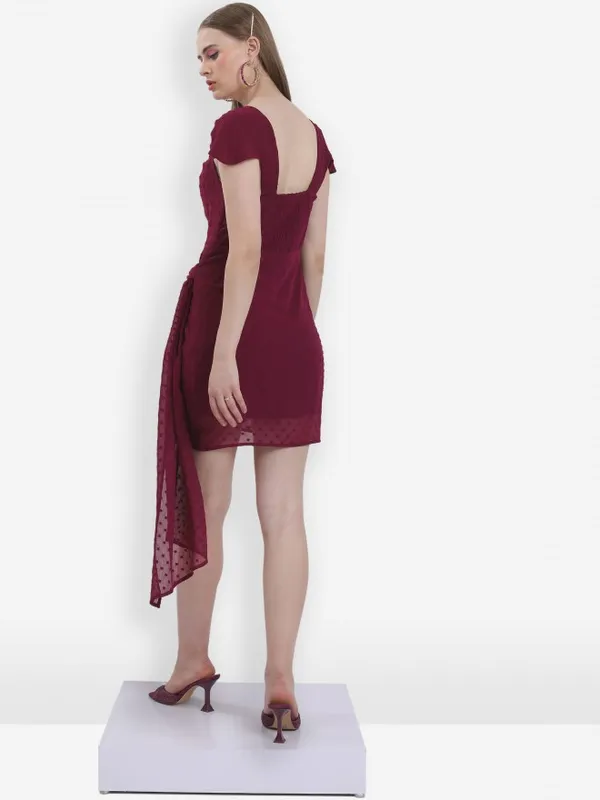 Self Design Fit And Flare Dress