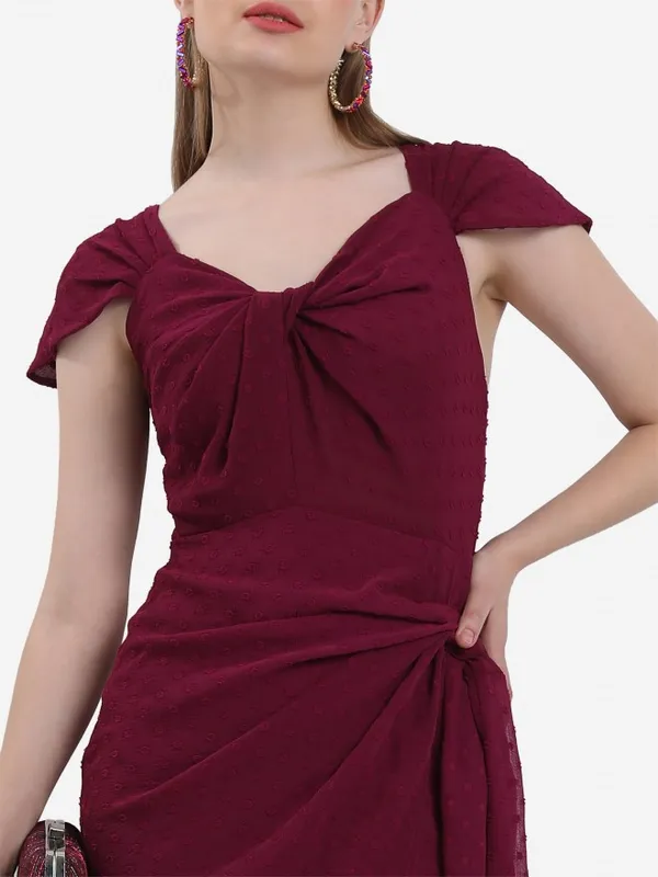 Self Design Fit And Flare Dress