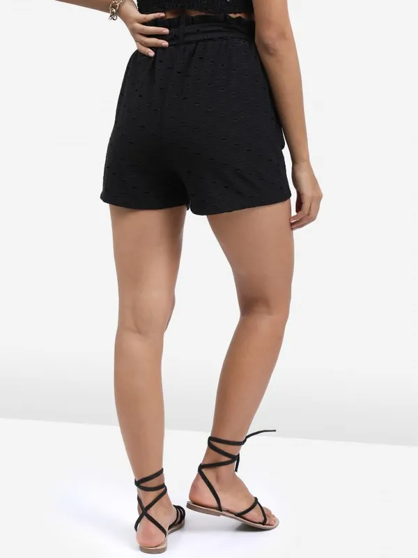  Ketch Women Black Regular Fit Shorts