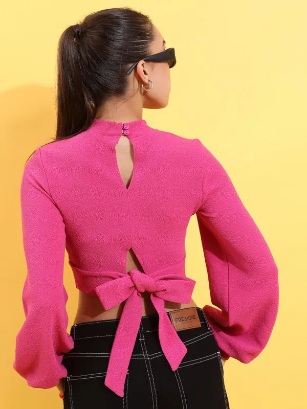  Tokyo Talkies Women Pink Solid Tops