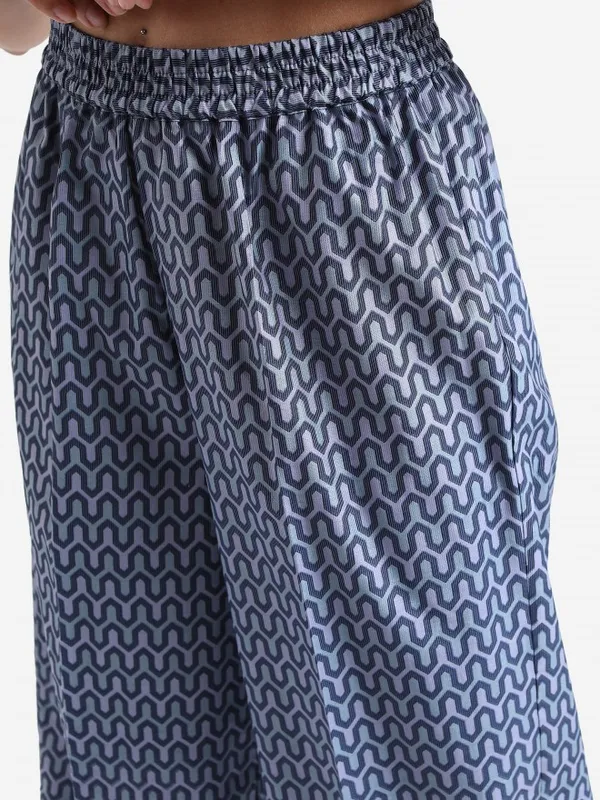  Ketch Women Blue Printed Kurta Sets
