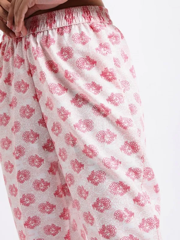  Ketch Women Pink Printed Kurta Sets