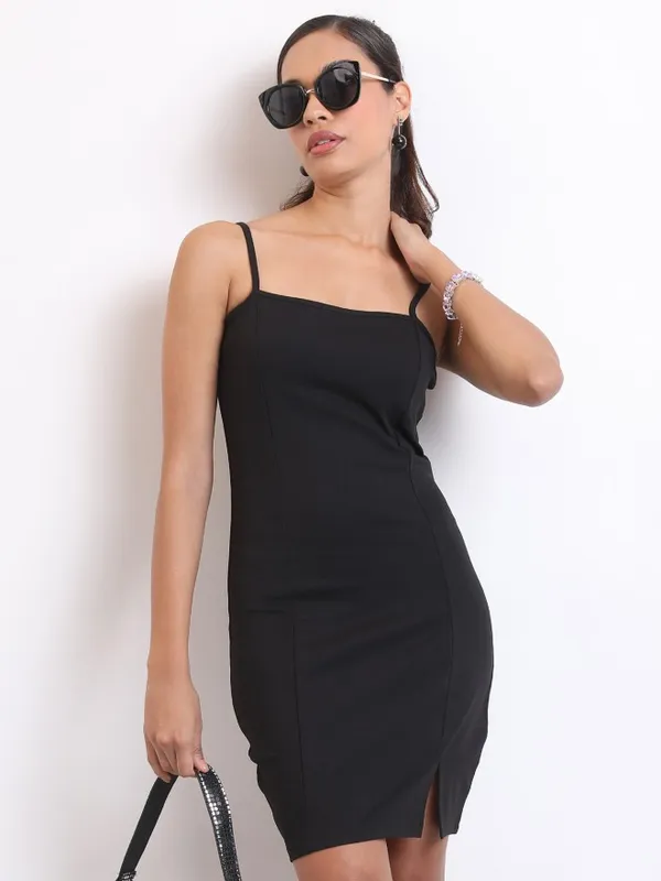  Ketch Women Black Solid Bodycon Dresses