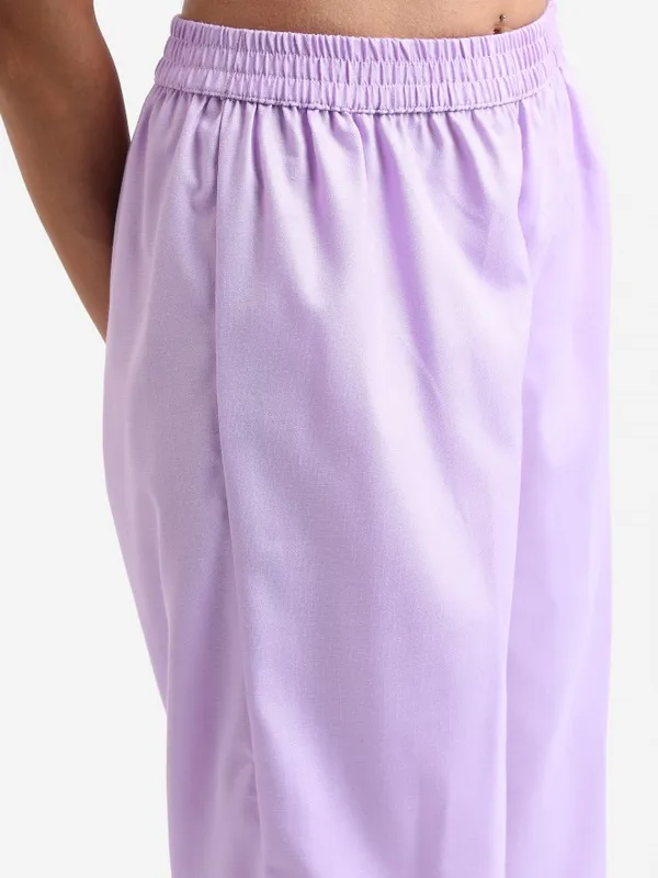  Ketch Women Lavender Printed Kurta Sets