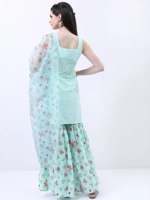 Women Kurta With Sharara And Dupatta
