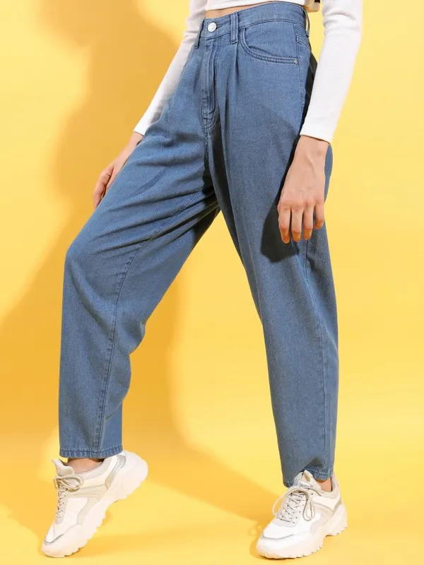  Tokyo Talkies Women Blue Tapered Fit Clean Look Jeans