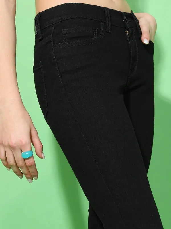  Tokyo Talkies Women Black Skinny Fit Clean Look Jeans