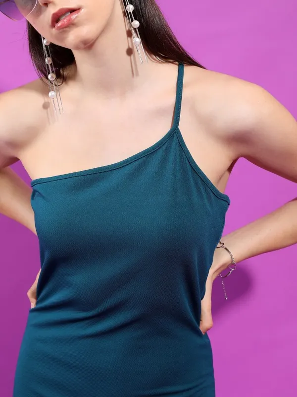  Tokyo Talkies Women Teal Solid Bodycon Dresses