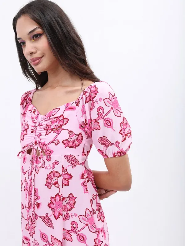  Tokyo Talkies Women White Printed Maxi Dresses