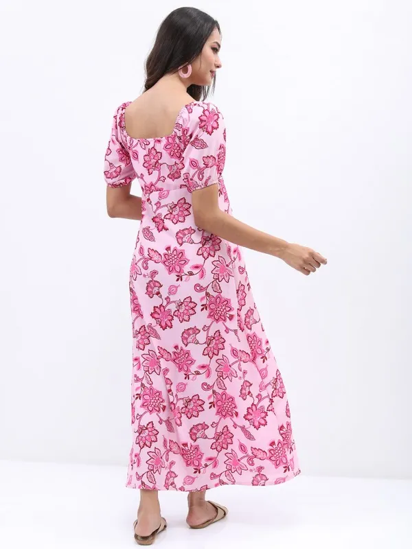  Tokyo Talkies Women White Printed Maxi Dresses