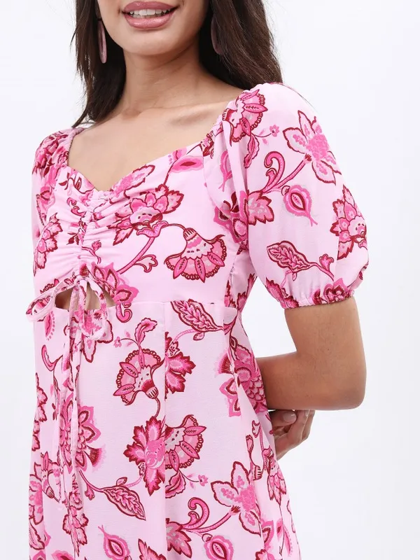  Tokyo Talkies Women White Printed Maxi Dresses