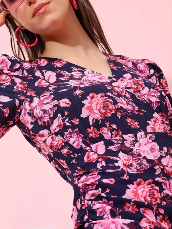 Tokyo Talkies Women Pink Printed Sheath Dress