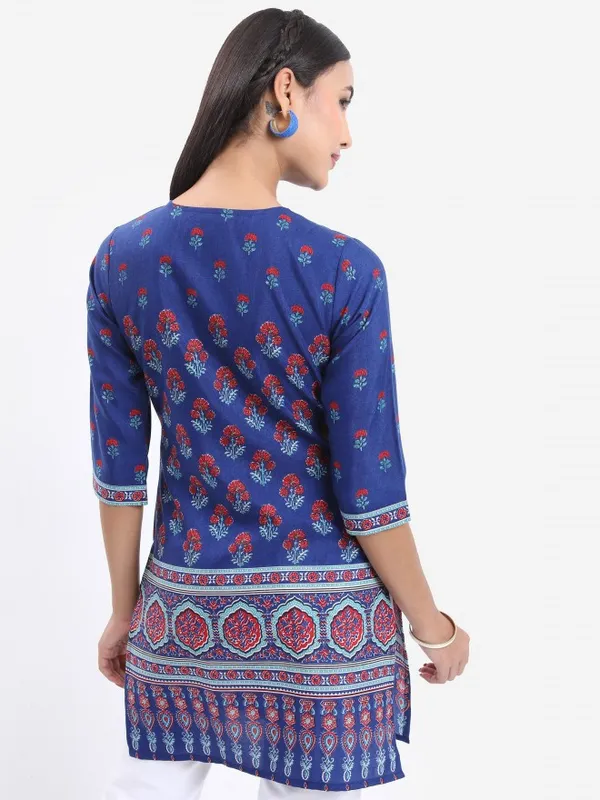 Vishudh Women Blue Printed Tunic