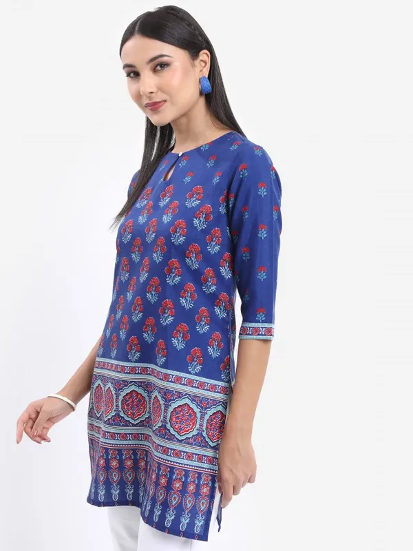 Vishudh Women Blue Printed Tunic