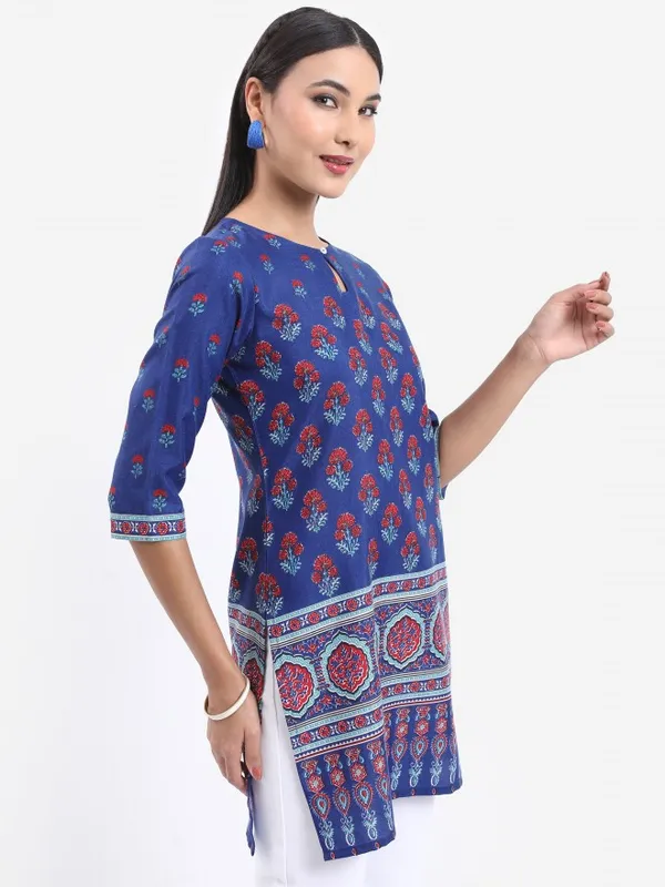 Vishudh Women Blue Printed Tunic