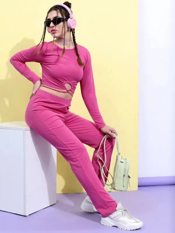  Ketch Women Pink Co-Ords