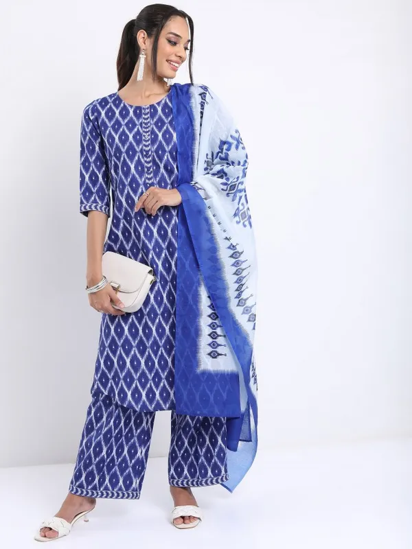 Women Kurta with Palazzo & Dupatta