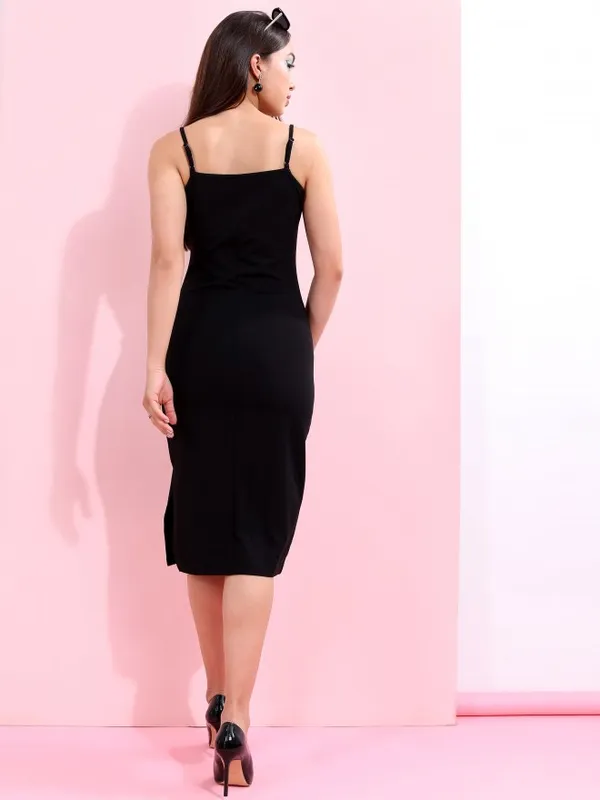  Ketch Women Black Solid Bodycon Dresses
