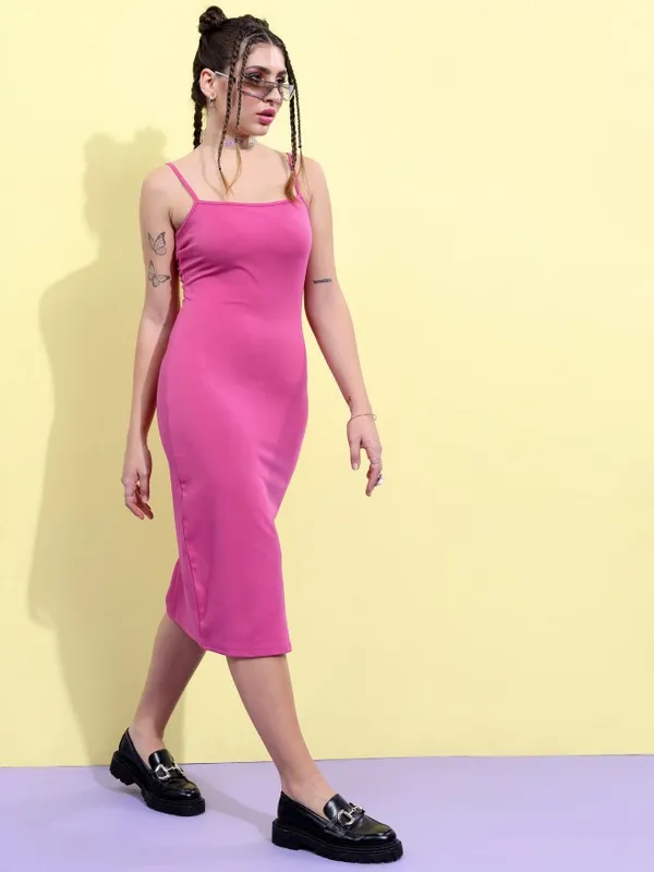 Solid Bodycon Dress