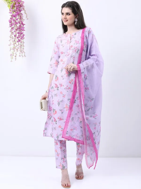 Women Kurta With Trouser And Dupatta