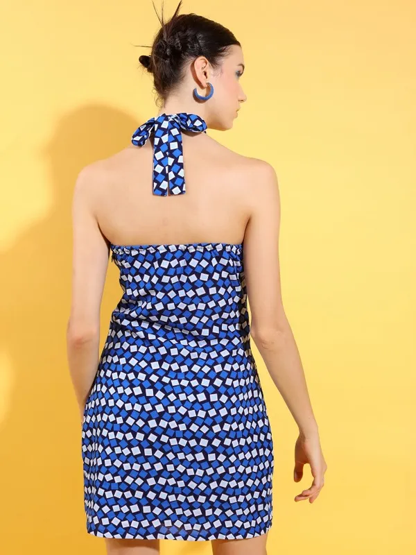  Tokyo Talkies Women Navy Blue Printed Sheath Dresses