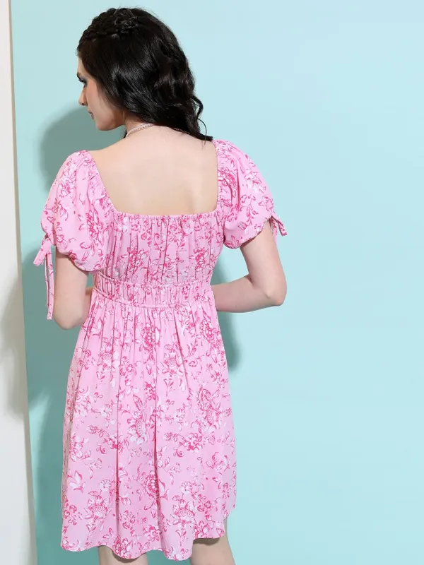 Printed A-Line Dress