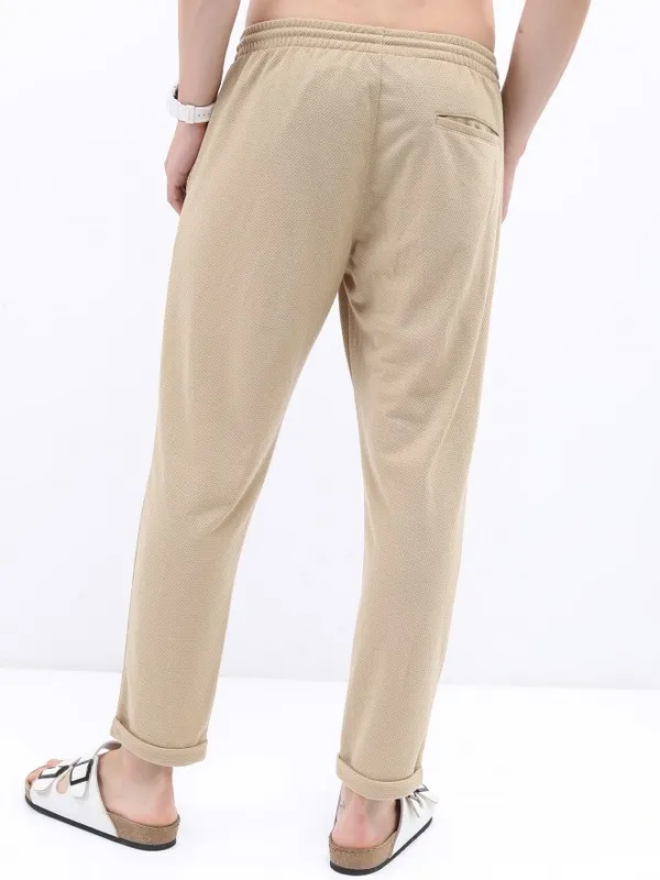  Highlander Men Cream Regular Fit Track Pants