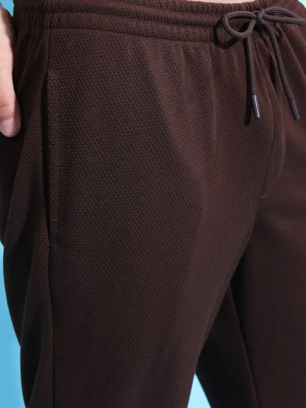  Highlander Men Brown Regular Fit Track Pants