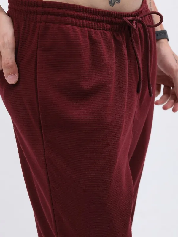  Ketch Men Maroon Regular Fit Track Pants