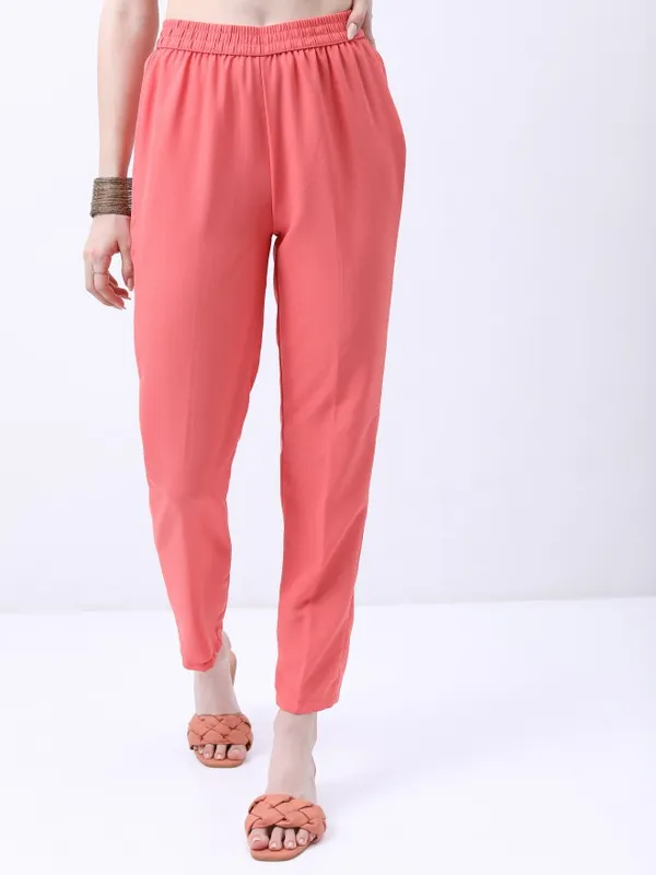  Ketch Women Peach Self Design Kurta Sets
