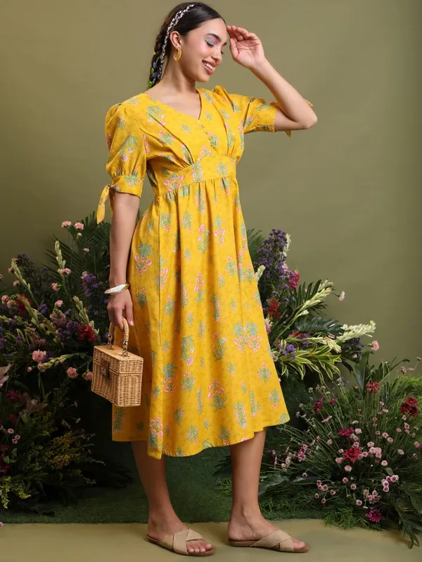Printed A-Line Dress