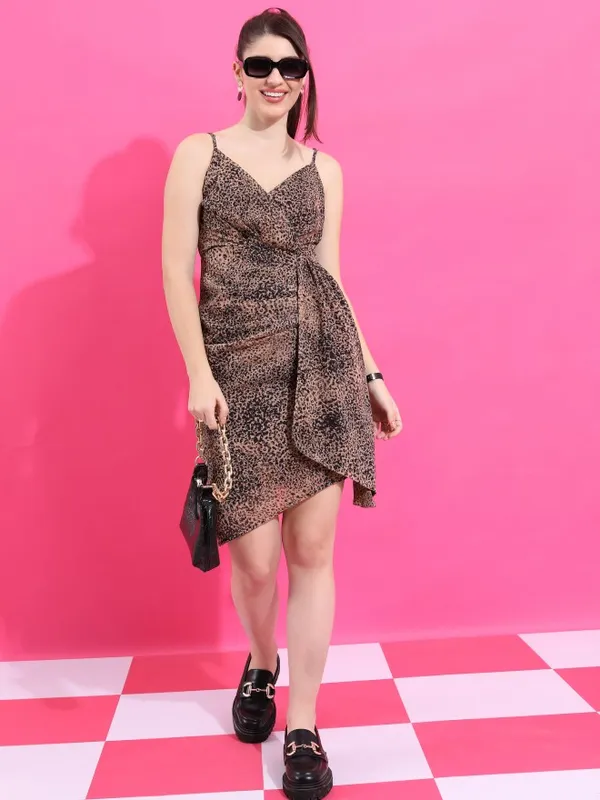 Self Design Fit And Flare Dress