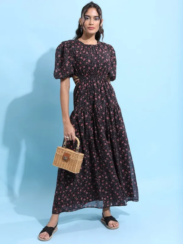 Printed A-Line Dress