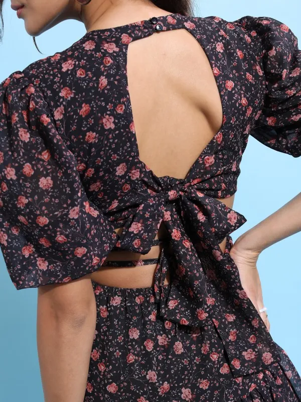 Printed A-Line Dress