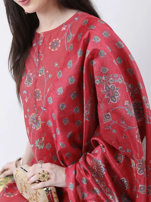Women Kurta With Palazzo And Dupatta