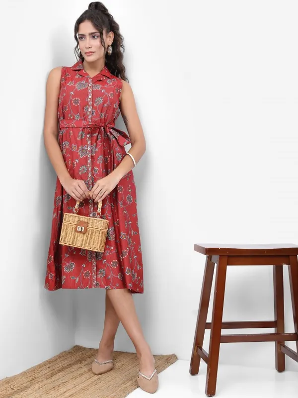 Printed Shirt Dress