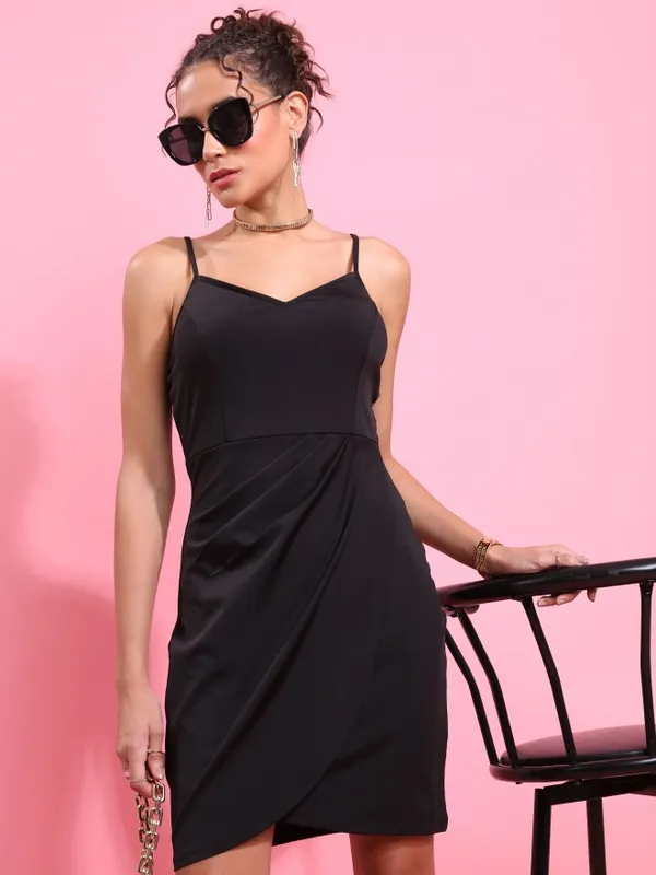  Ketch Women Black Solid Bodycon Dresses