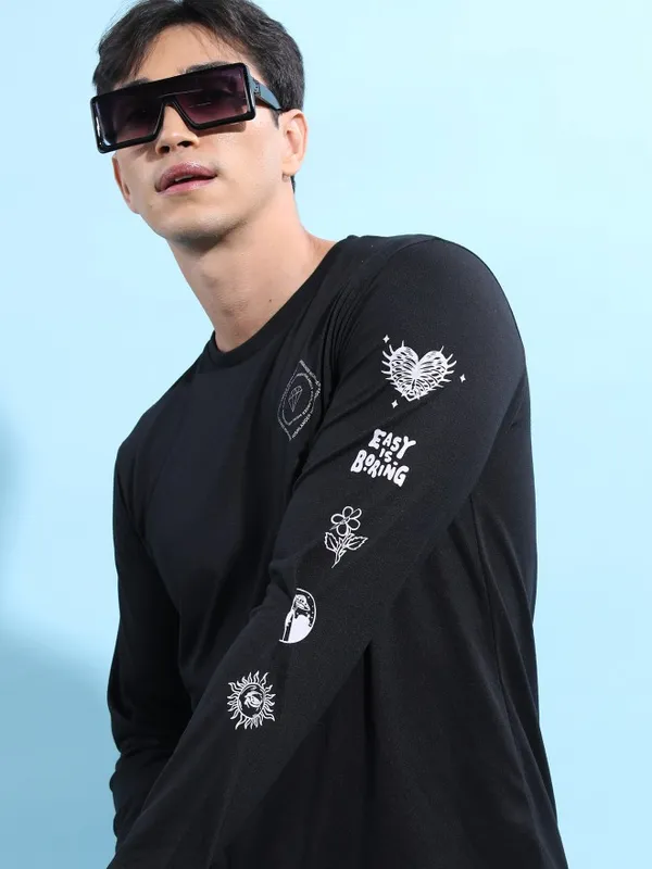 Men Printed Round Neck T-shirt