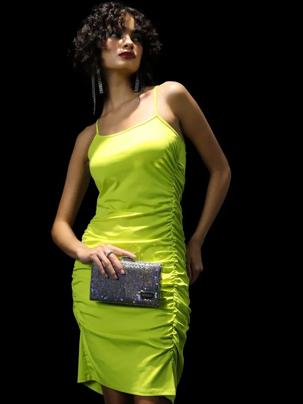  Tokyo Talkies Women Green Solid Bodycon Dresses