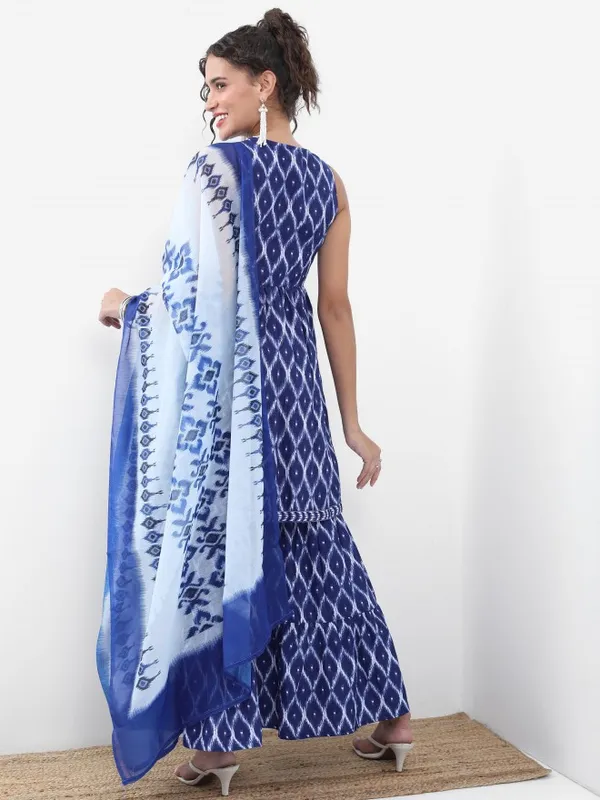 Women Kurta With Sharara & Dupatta