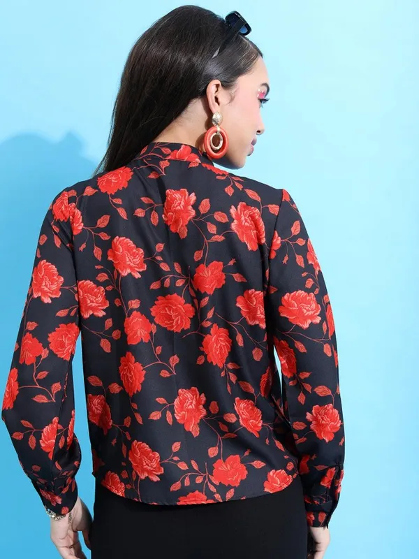  Tokyo Talkies Women Black Printed Casual Shirts