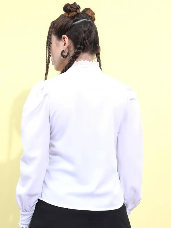  Tokyo Talkies Women White Solid Casual Shirts