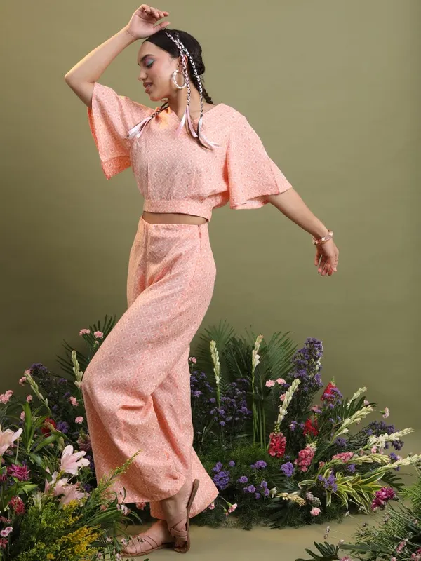  Vishudh Women Peach Kurta Sets