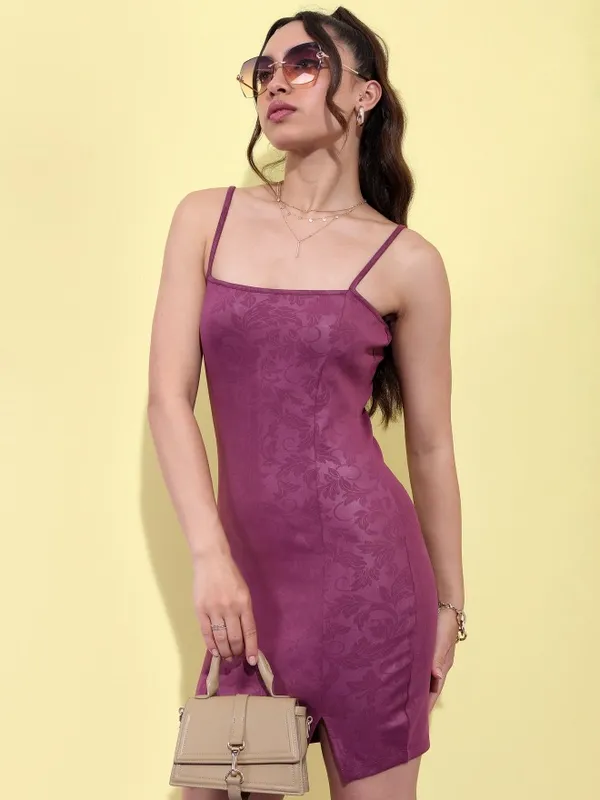 Self Design Bodycon Dress