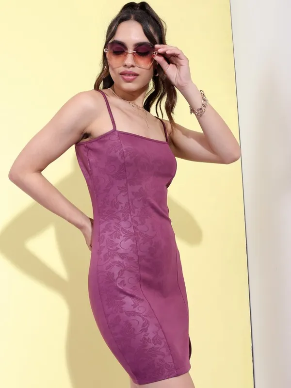 Self Design Bodycon Dress
